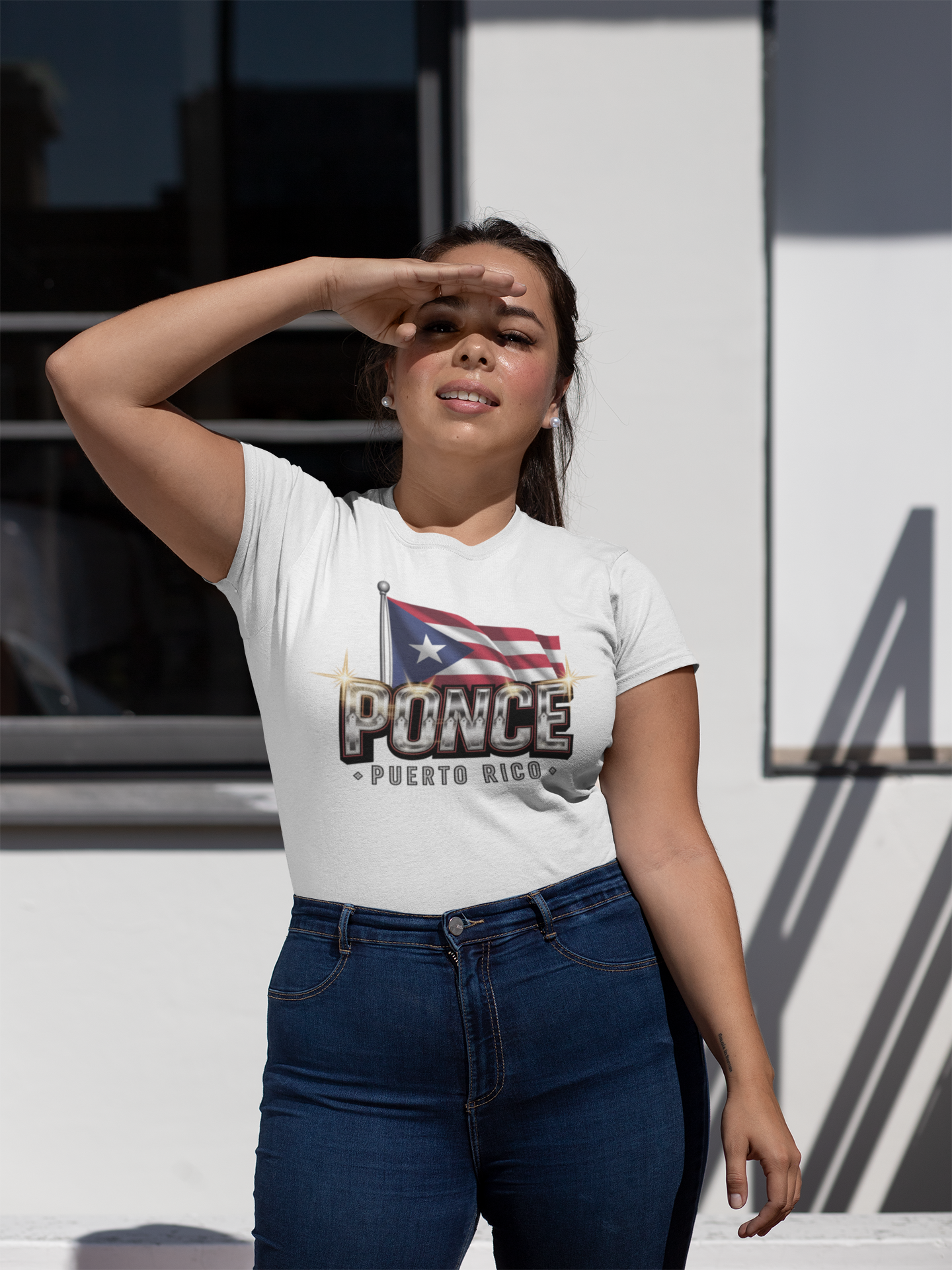 plus-size-t-shirt-mockup-of-a-woman-covering-her-eyes-from-the-sun-31035