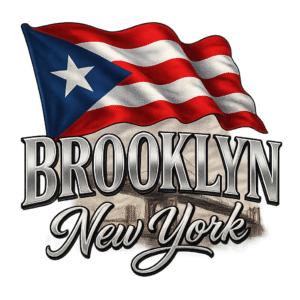 Brooklyn New York Puerto Rican Flag Shirt Design