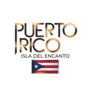 Puerto Rico Isla del Encanto Modern Gold