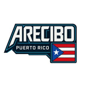 Arecibo Puerto Rico PNG – Neon Outline