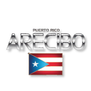 Arecibo Puerto Rico PNG Chrome Metallic